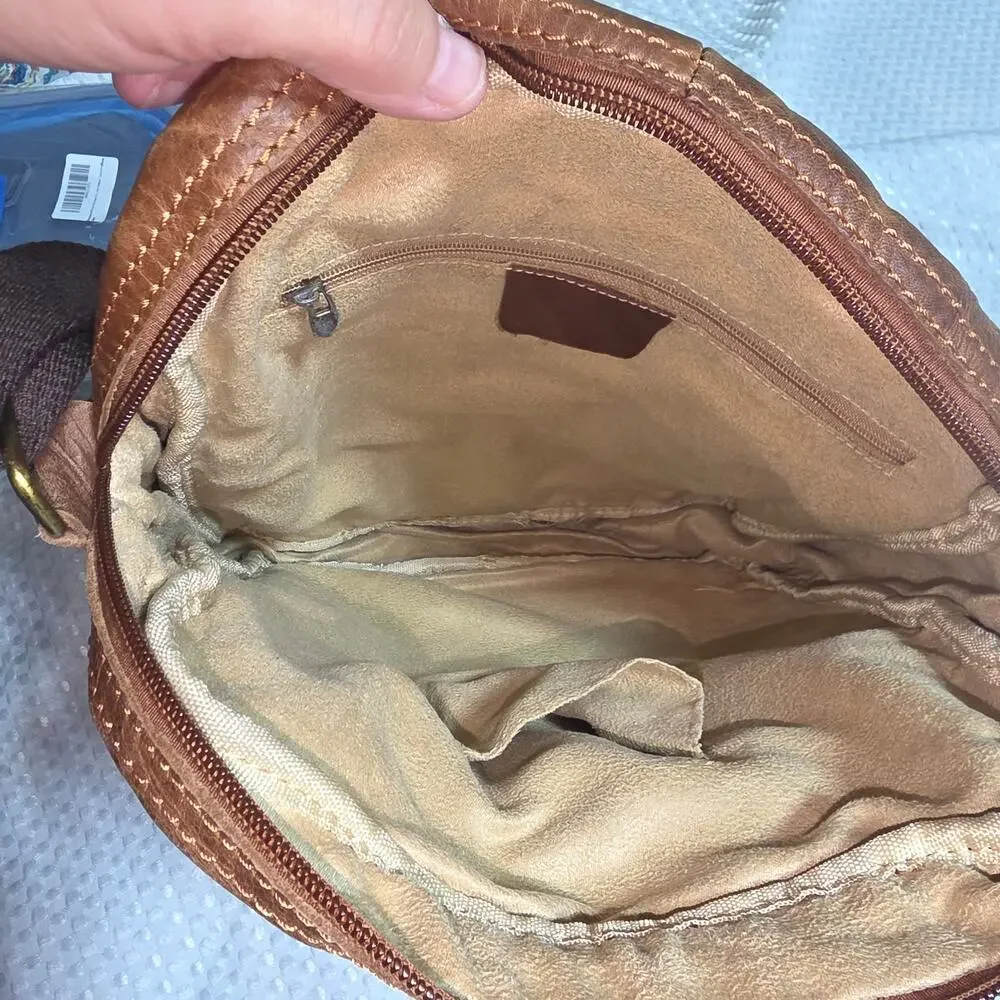 JACK GEORGES VOYAGER CROSSBODY LEATHER BAG